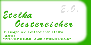 etelka oestereicher business card